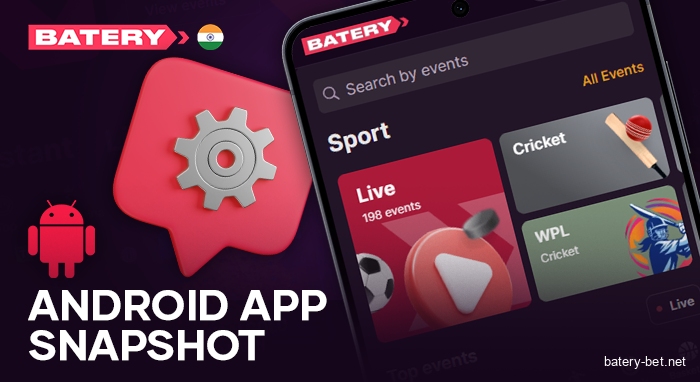 About the Batery Casino app for Android devices
