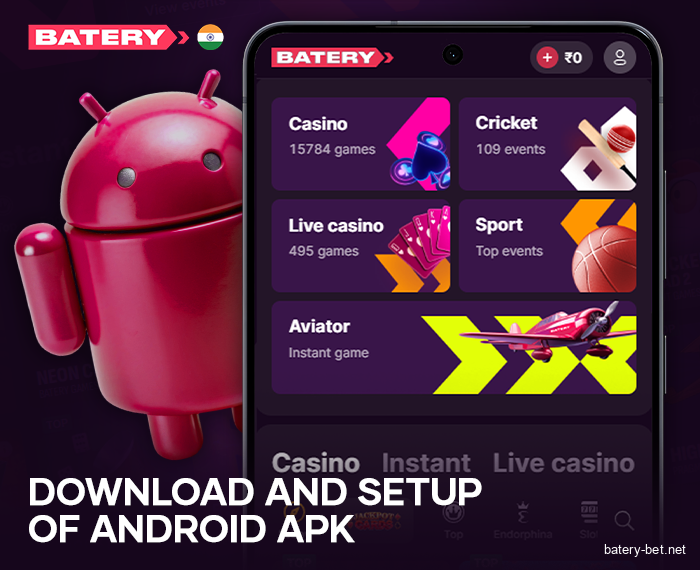Downloading the Batery mobile app on Android devices